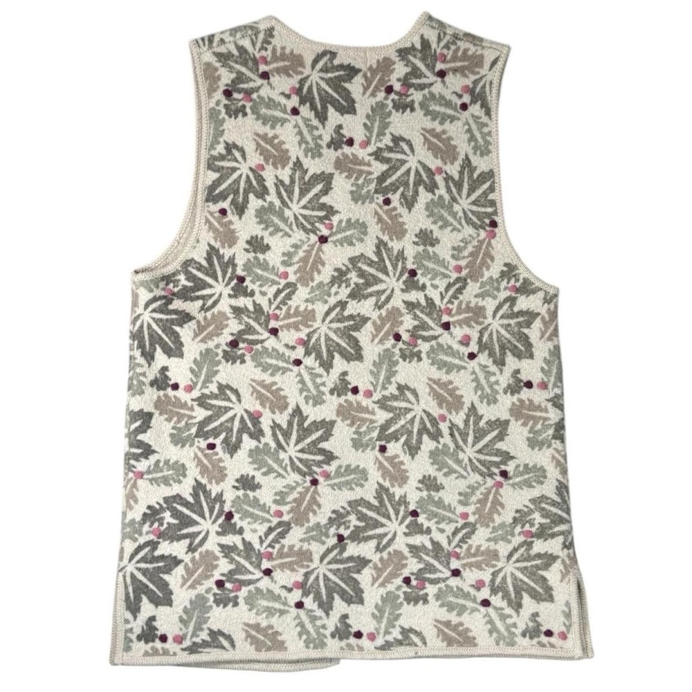 Vintage Woolrich Maple Leaf Print Nordic Clasps Wool Vest - Picture 2 of 8